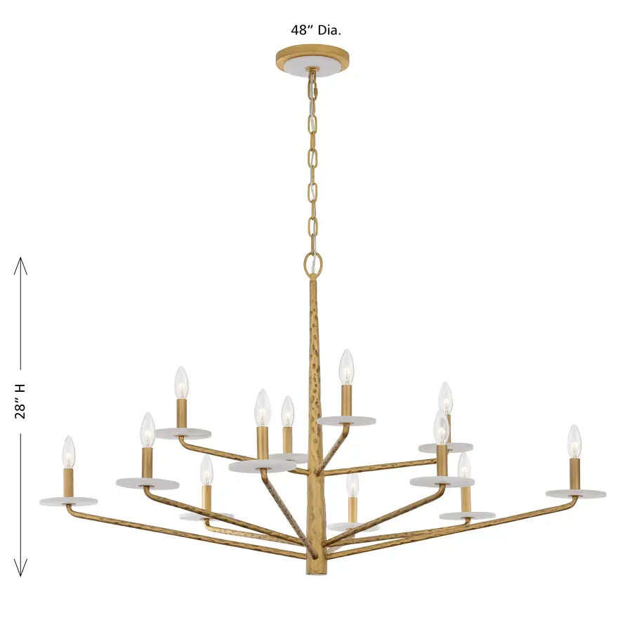 Judi 12-Light Chandelier in Distressed Gold by Breegan Jane - Image 6