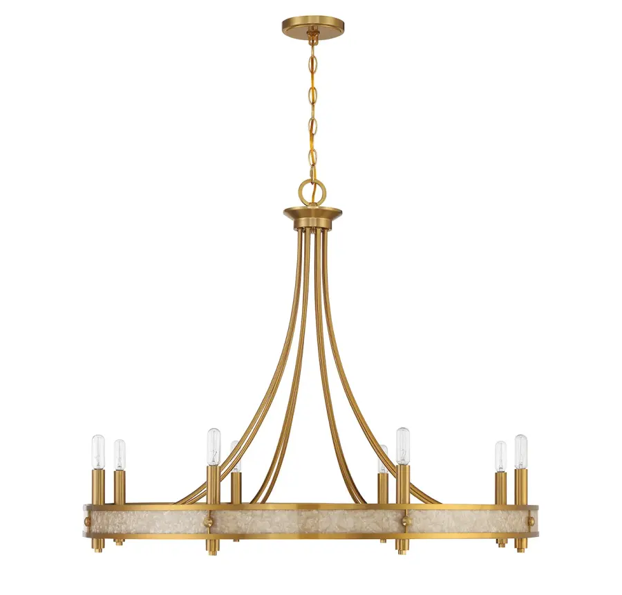 Camden 8-Light Chandelier in Warm Brass - Image 2