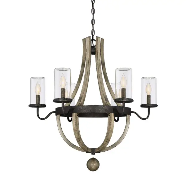Eden 6-Light Outdoor Chandelier in Weathervane