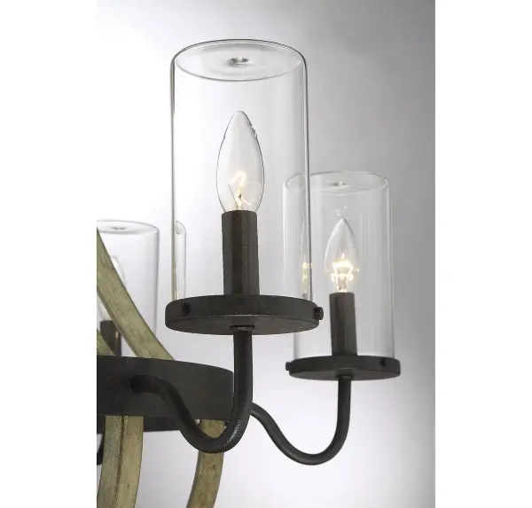 Eden 6-Light Outdoor Chandelier in Weathervane - Image 4