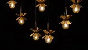 Portinatx 9-Light Linear Chandelier in Satin Black with Hammered Gold by Breegan Jane - Image 6