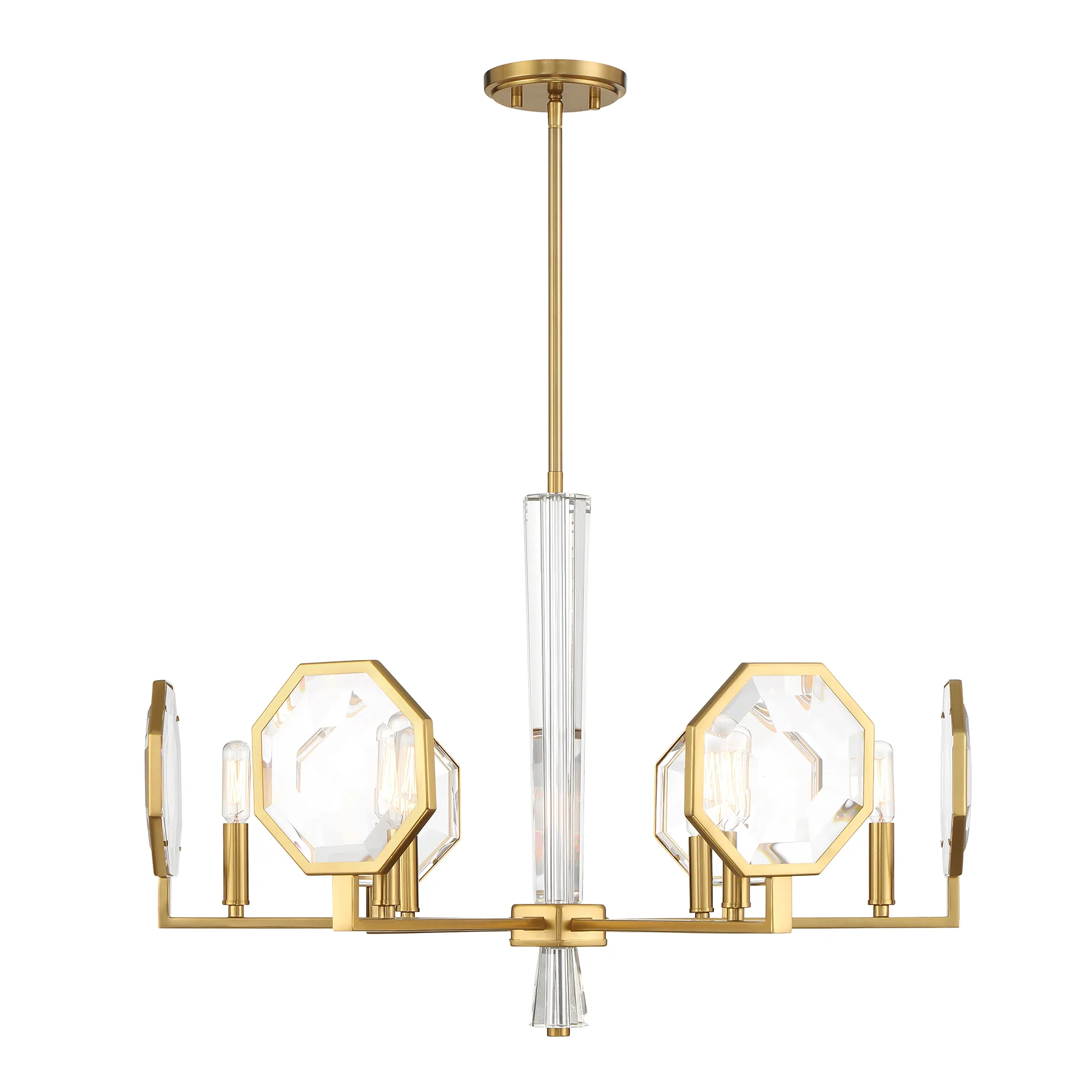 Leighton 6-Light Chandelier in Warm Brass