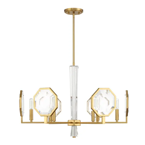 Leighton 6-Light Chandelier in Warm Brass - Image 2