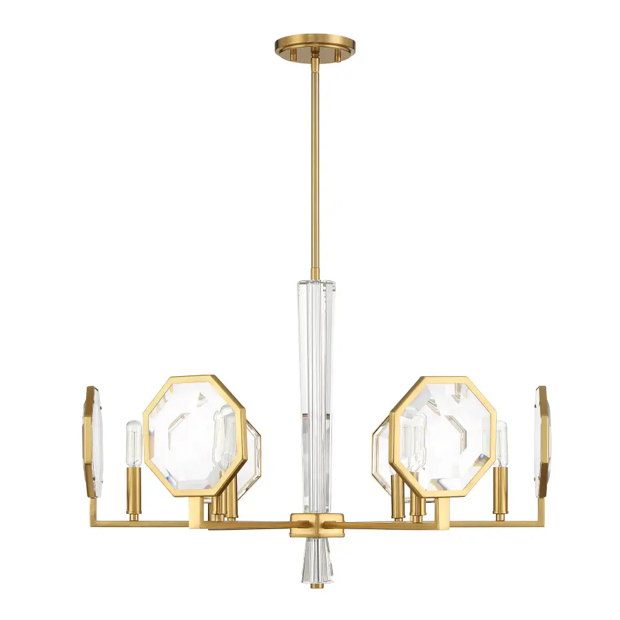 Leighton 6-Light Chandelier in Warm Brass - Image 2
