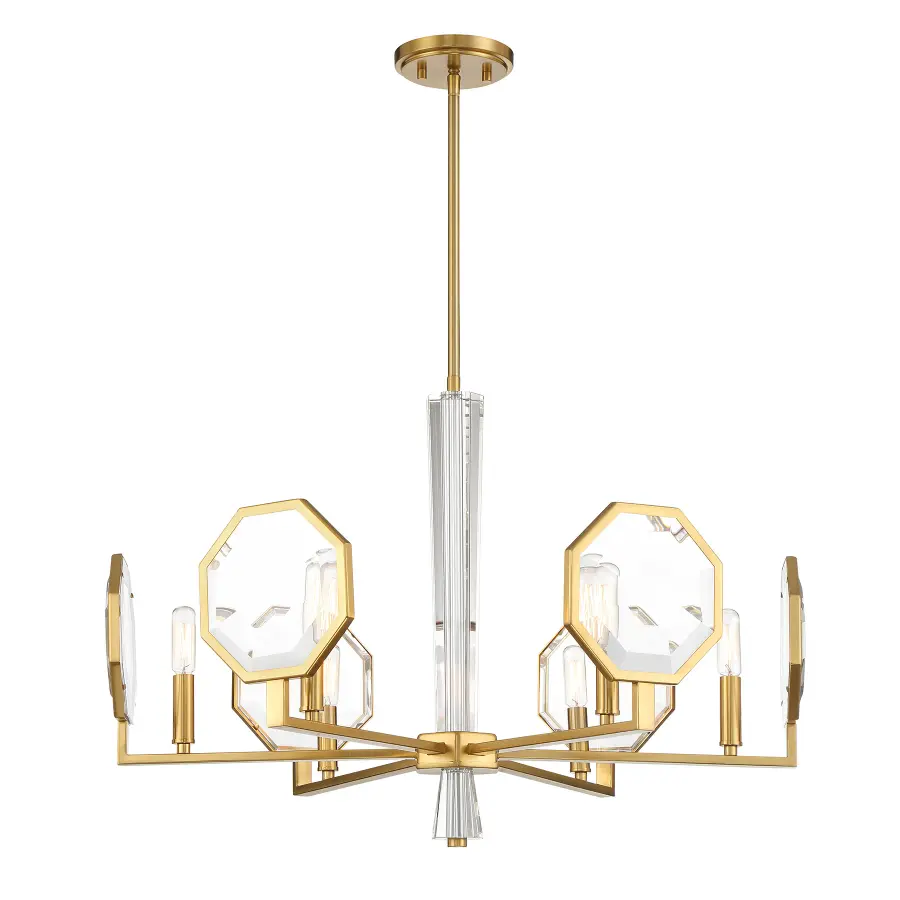 Leighton 6-Light Chandelier in Warm Brass - Image 3