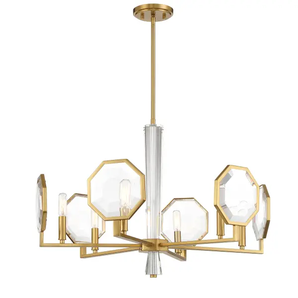 Leighton 6-Light Chandelier in Warm Brass - Image 5