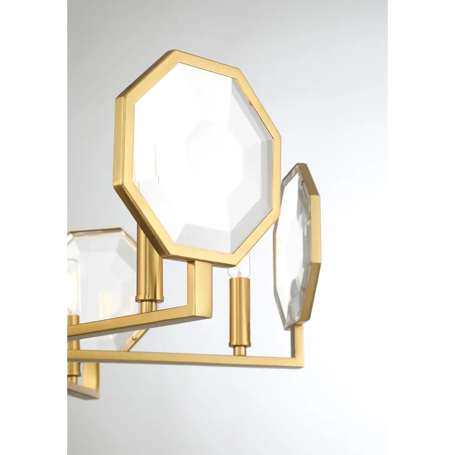 Leighton 6-Light Chandelier in Warm Brass - Image 6