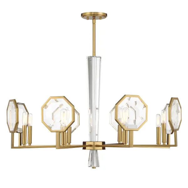 Leighton 8-Light Chandelier in Warm Brass - Image 1