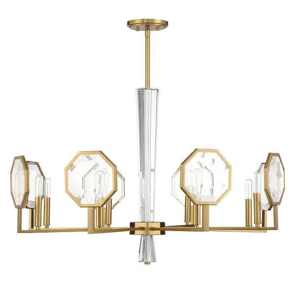 Leighton 8-Light Chandelier in Warm Brass - Image 2