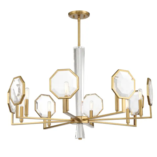 Leighton 8-Light Chandelier in Warm Brass - Image 5