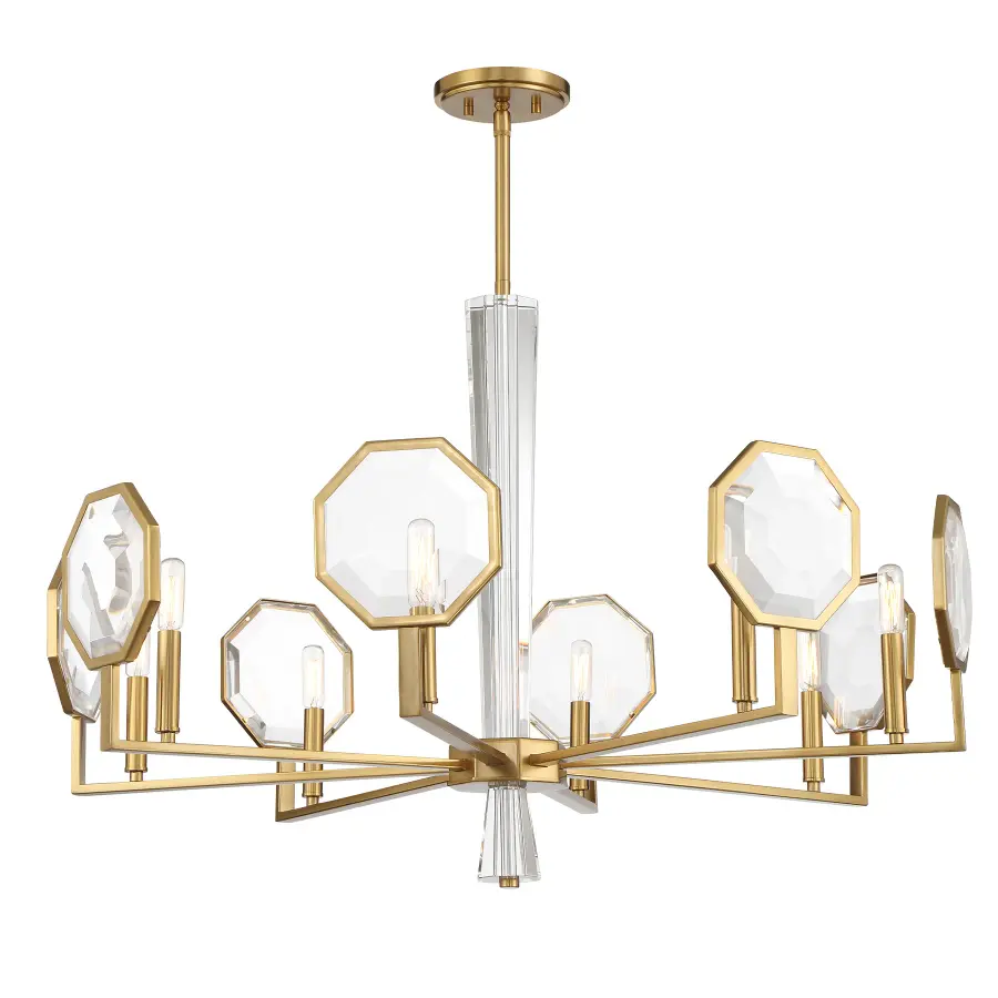 Leighton 8-Light Chandelier in Warm Brass - Image 5