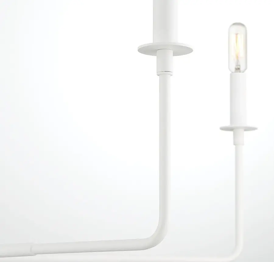 Salerno 6-Light Chandelier in White Bisque - Image 2