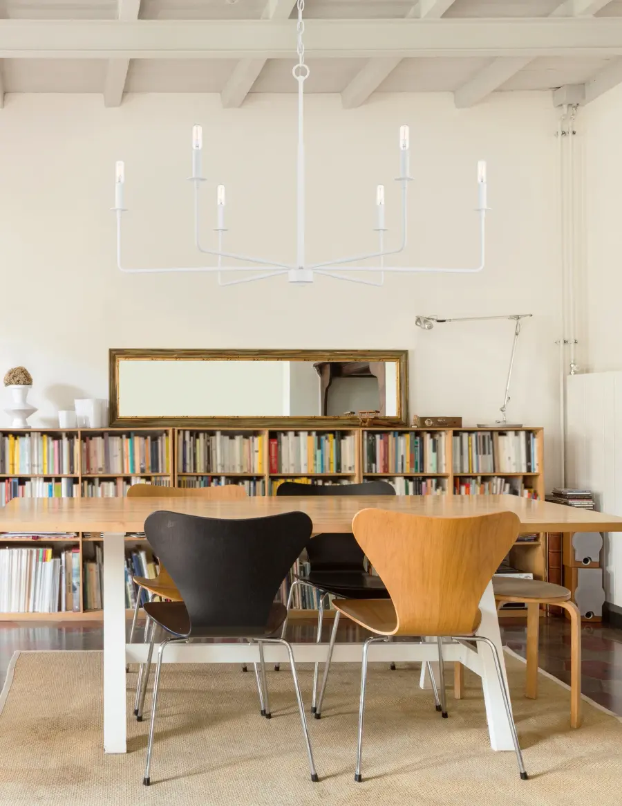 Salerno 6-Light Chandelier in White Bisque - Image 7