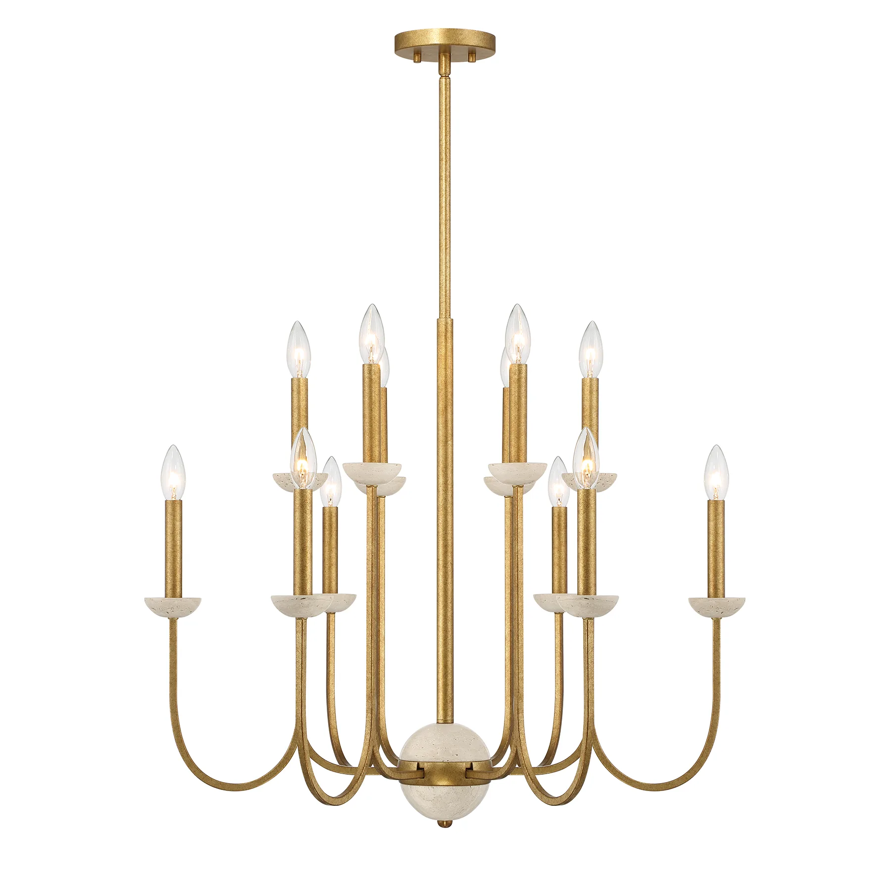 Oakhurst 12-Light Chandelier in Antique Gold