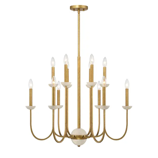 Oakhurst 12-Light Chandelier in Antique Gold - Image 1