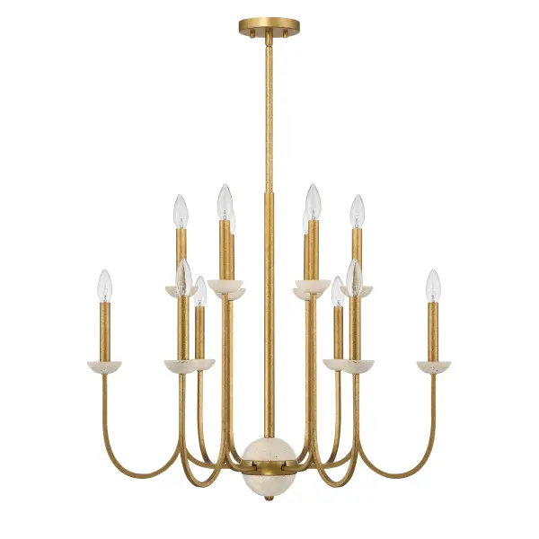 Oakhurst 12-Light Chandelier in Antique Gold - Image 2