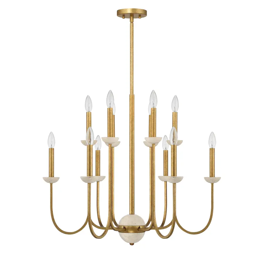 Oakhurst 12-Light Chandelier in Antique Gold - Image 2