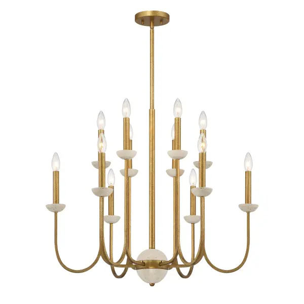 Oakhurst 12-Light Chandelier in Antique Gold - Image 3