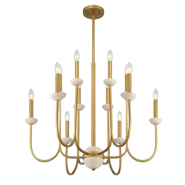 Oakhurst 12-Light Chandelier in Antique Gold - Image 4