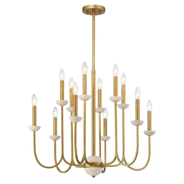 Oakhurst 12-Light Chandelier in Antique Gold - Image 5