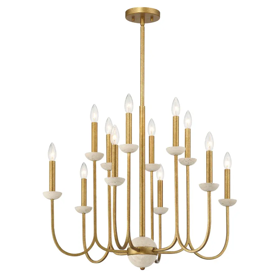 Oakhurst 12-Light Chandelier in Antique Gold - Image 5