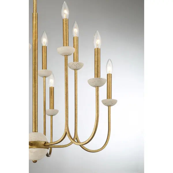 Oakhurst 12-Light Chandelier in Antique Gold - Image 6