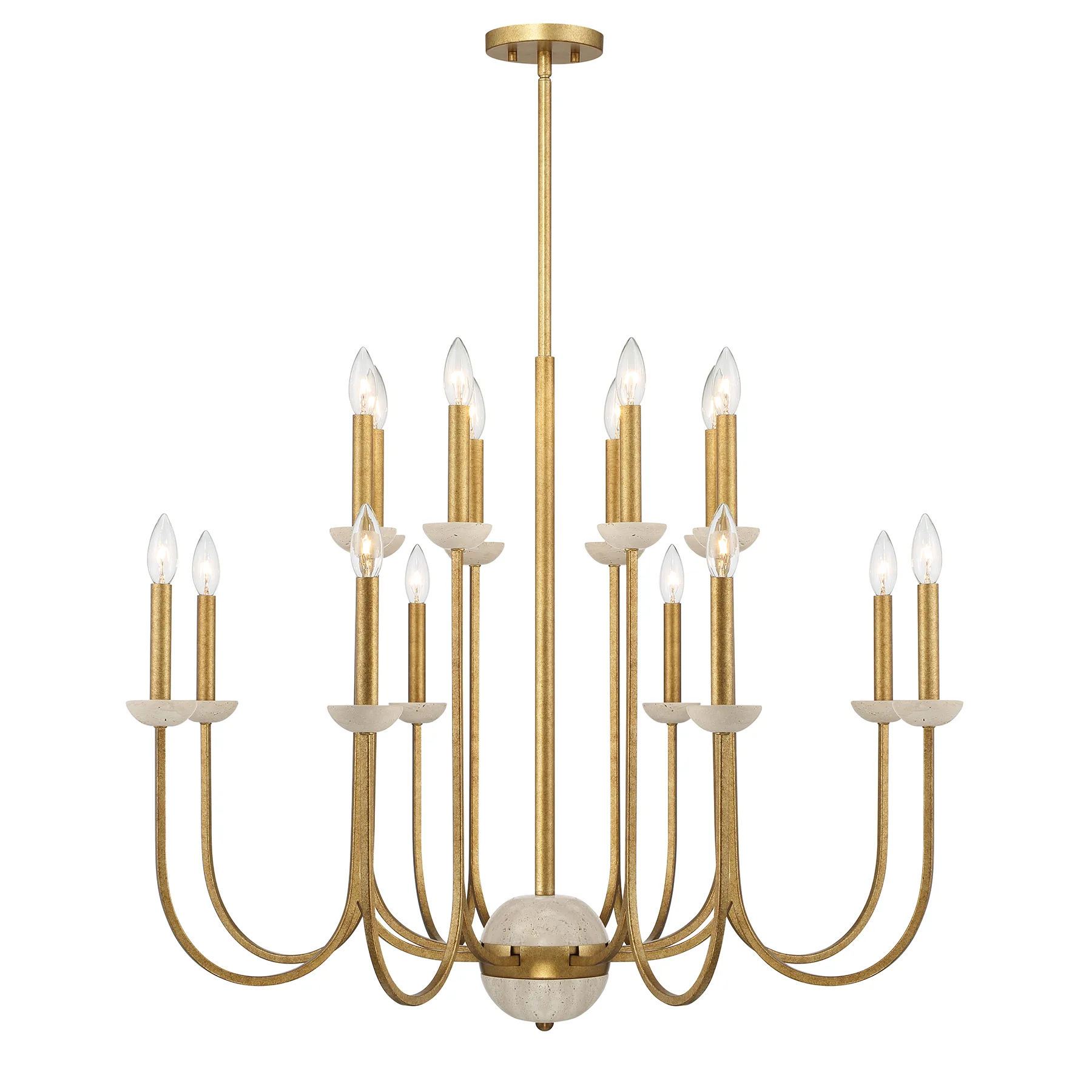 Oakhurst 16-Light Chandelier in Antique Gold