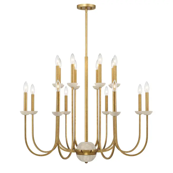 Oakhurst 16-Light Chandelier in Antique Gold - Image 1