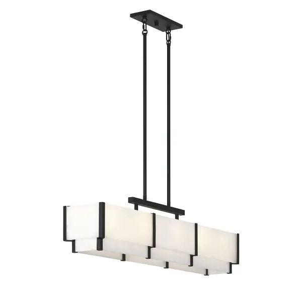The Orleans chandelier reimagines Art Deco style with natural alabaster panes that soften the light while maintaining dramatic presence. The Black Cashmere finish adds sophistication, making it versatile for both traditional and contemporary spaces.