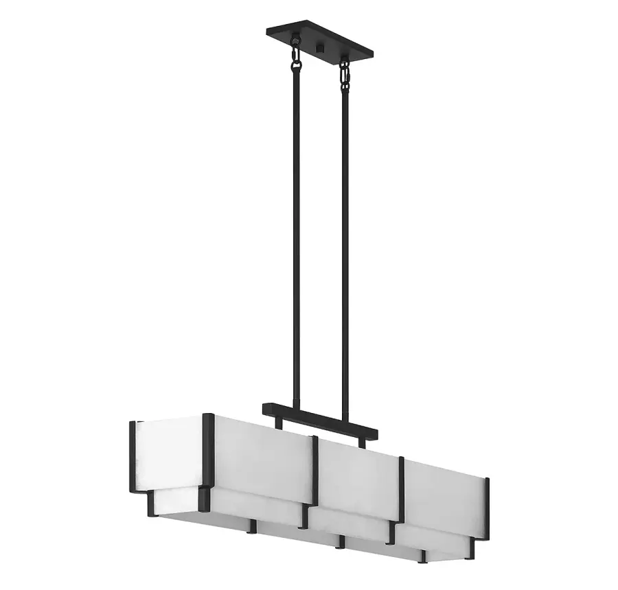 Orleans 5-Light Linear Chandelier in Black Cashmere - Image 2