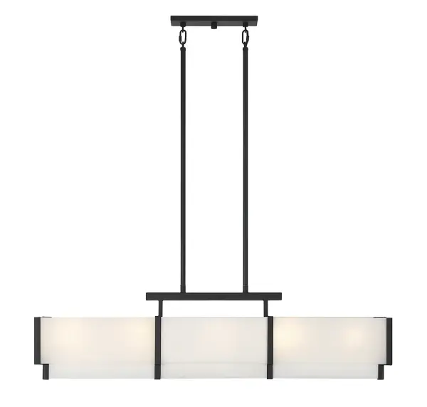 Orleans 5-Light Linear Chandelier in Black Cashmere - Image 3