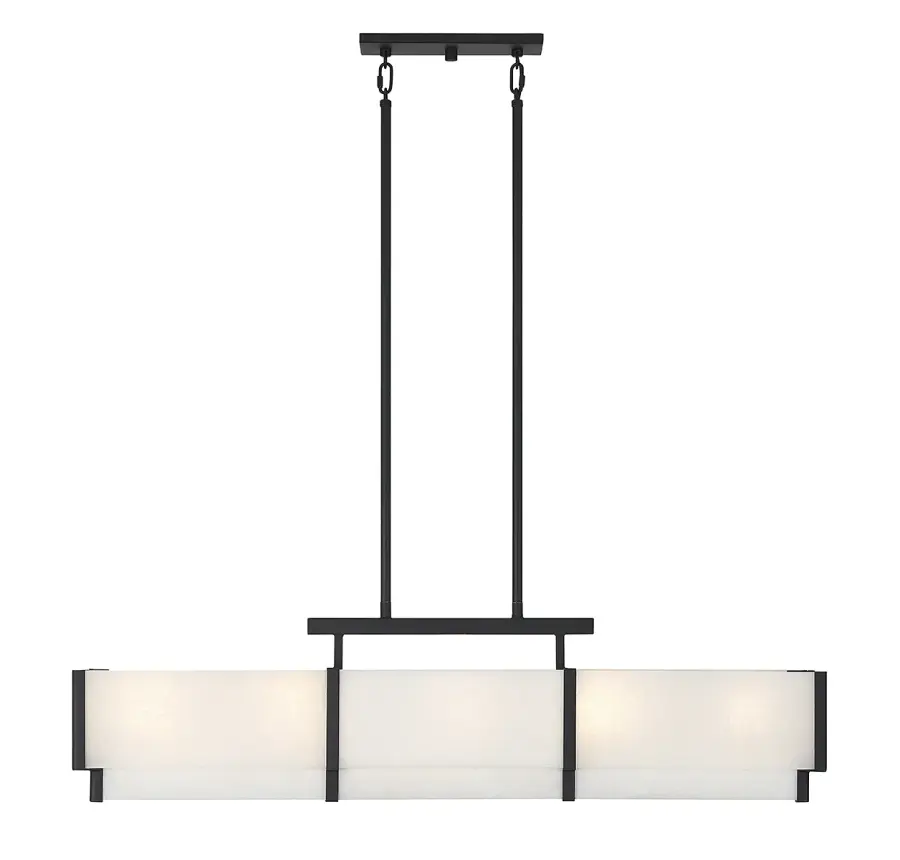 Orleans 5-Light Linear Chandelier in Black Cashmere - Image 3