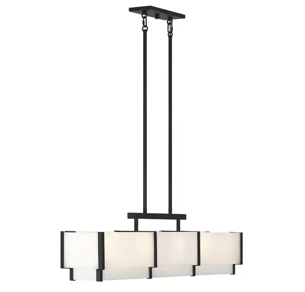 Orleans 5-Light Linear Chandelier in Black Cashmere - Image 4
