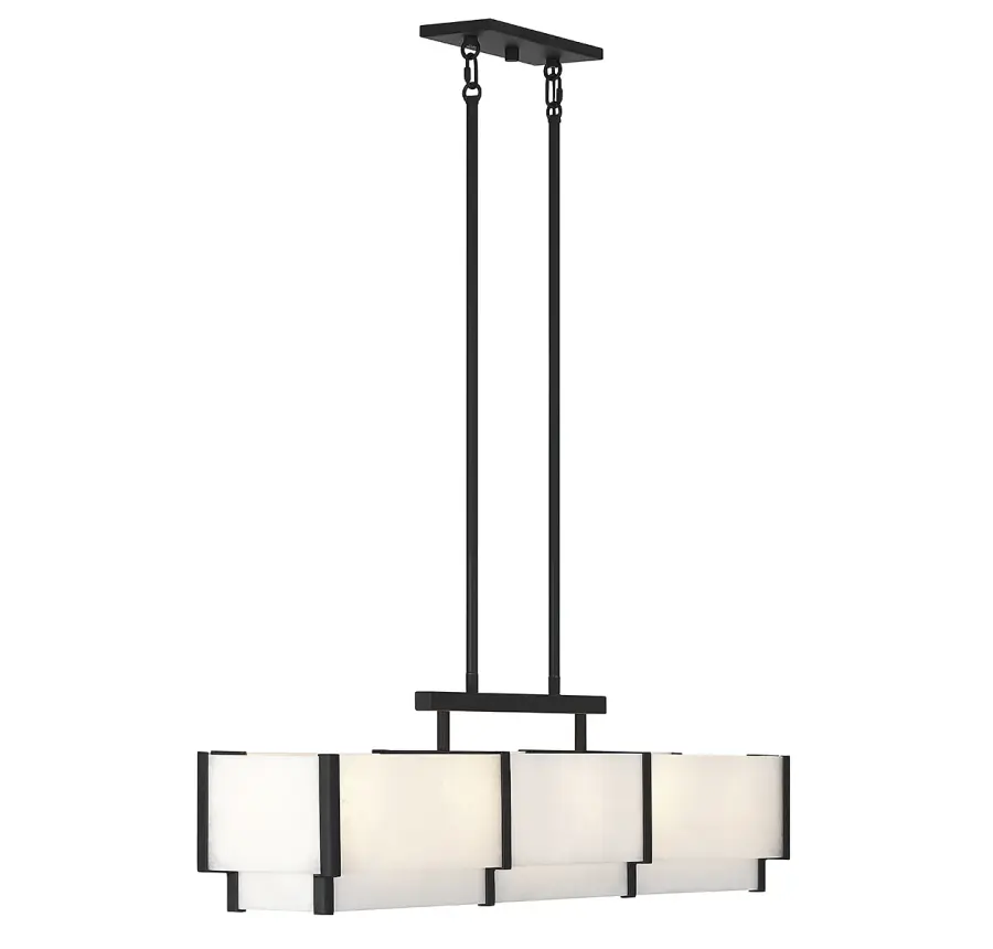 Orleans 5-Light Linear Chandelier in Black Cashmere - Image 4