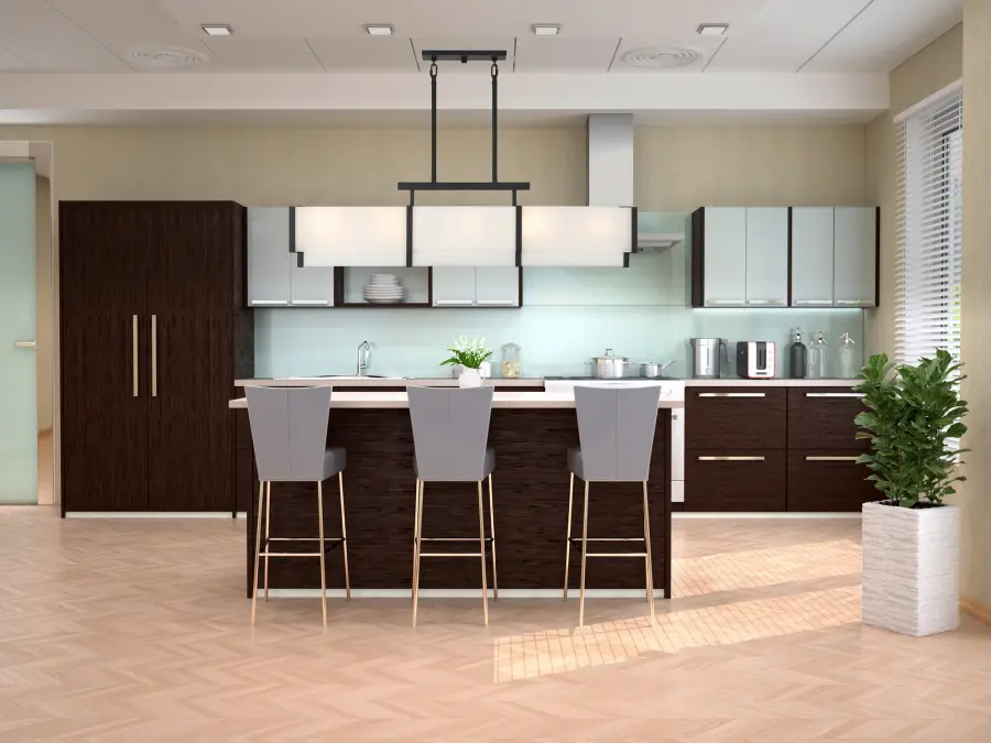 Orleans 5-Light Linear Chandelier in Black Cashmere - Image 6