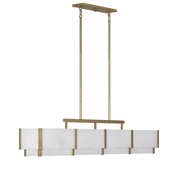 Orleans 8-Light Linear Chandelier in Distressed Gold - Image 2