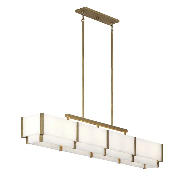 Orleans 8-Light Linear Chandelier in Distressed Gold - Image 4