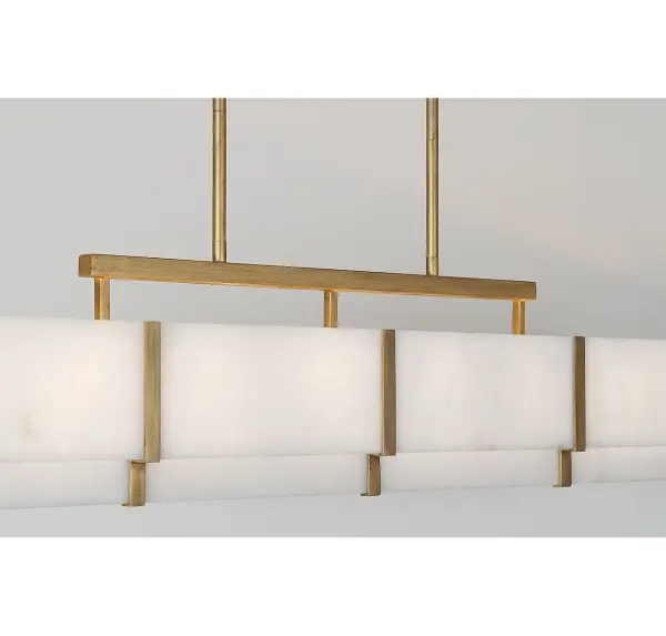 Orleans 8-Light Linear Chandelier in Distressed Gold - Image 6