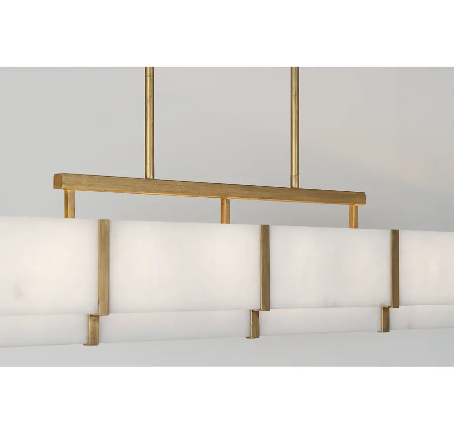 Orleans 8-Light Linear Chandelier in Distressed Gold - Image 6