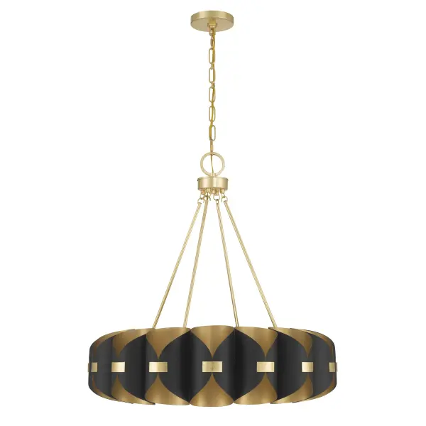 Pelham 16-Light Chandelier in Black Cashmere and True Gold - alternate view