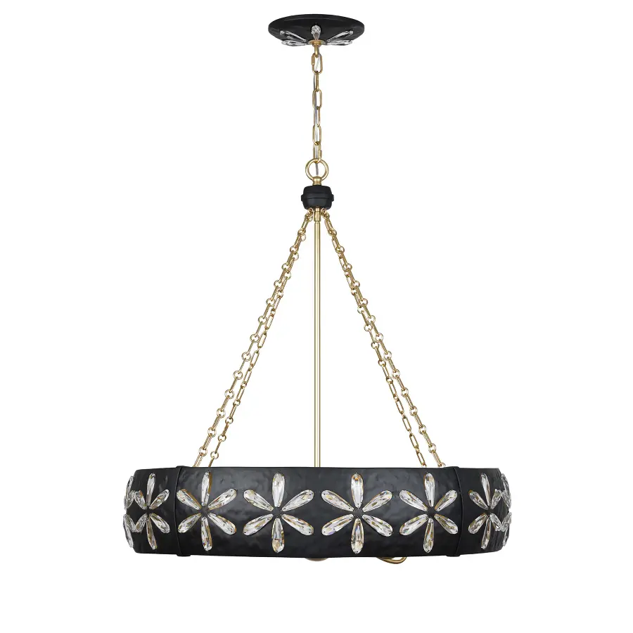 Venice 6-Light Chandelier in Metropolis Black and Gold by Breegan Jane - Image 2