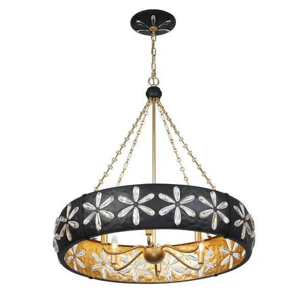 Venice 6-Light Chandelier in Metropolis Black and Gold by Breegan Jane - Image 4