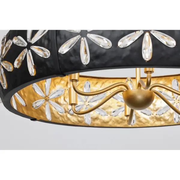 Venice 6-Light Chandelier in Metropolis Black and Gold by Breegan Jane - Image 5
