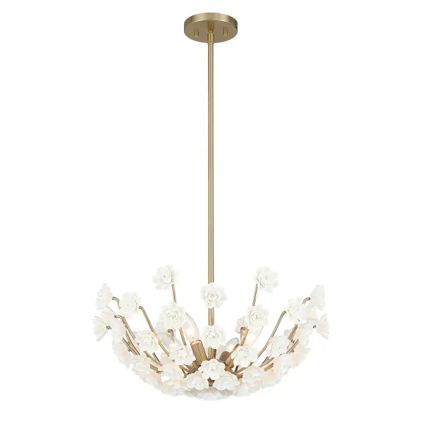 Flores 4-Light Chandelier in Noble Brass by Breegan Jane - Image 3