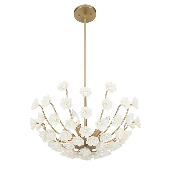 Flores 4-Light Chandelier in Noble Brass by Breegan Jane - Image 4
