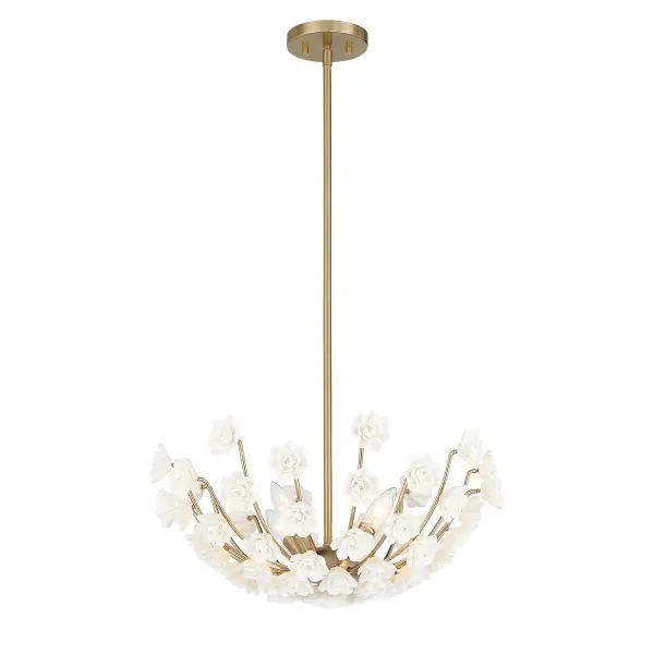 Flores 4-Light Chandelier in Noble Brass by Breegan Jane - Image 5
