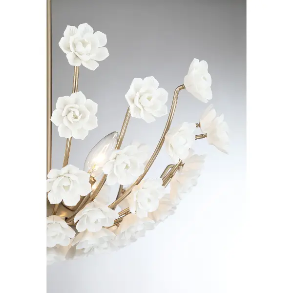 Flores 4-Light Chandelier in Noble Brass by Breegan Jane - Image 7