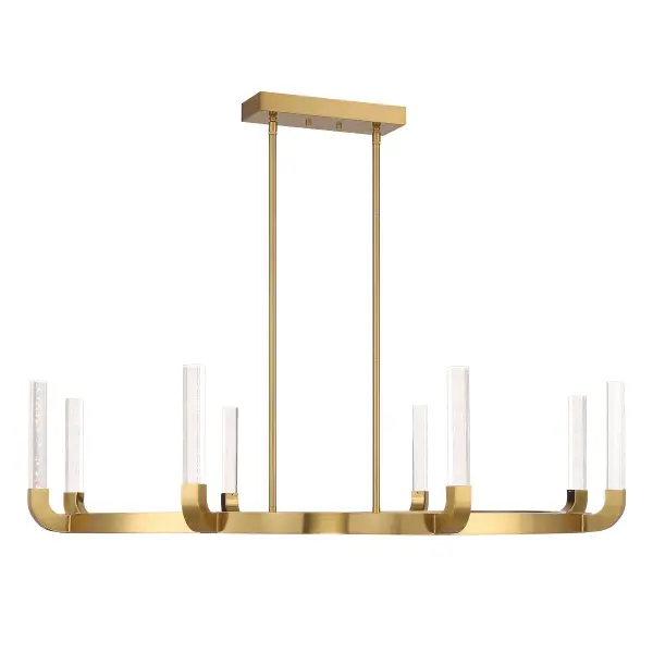 Del Mar 8-Light LED Chandelier in Warm Brass by Breegan Jane - Image 1