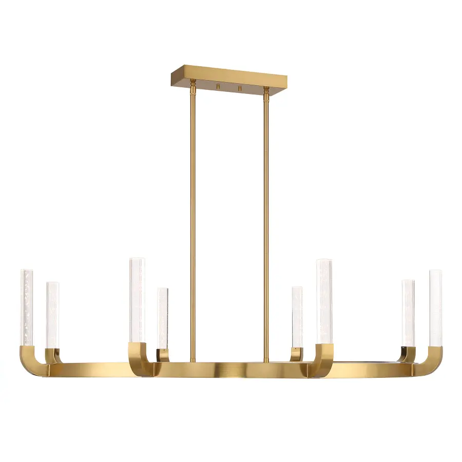 Del Mar 8-Light LED Chandelier in Warm Brass by Breegan Jane - Image 1