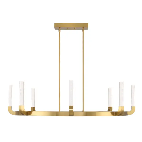 Del Mar 8-Light LED Chandelier in Warm Brass by Breegan Jane - Image 2